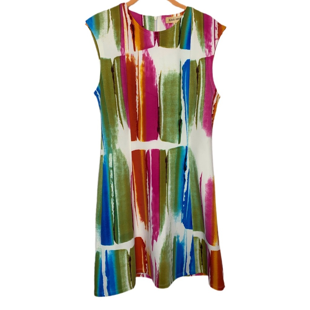 Black Swan Painted Spandex‎ A-line Dress